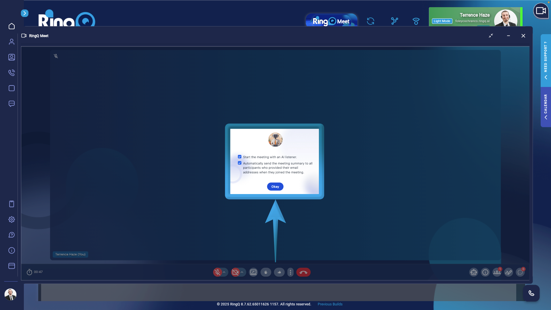 Select if you want the AI dualogue